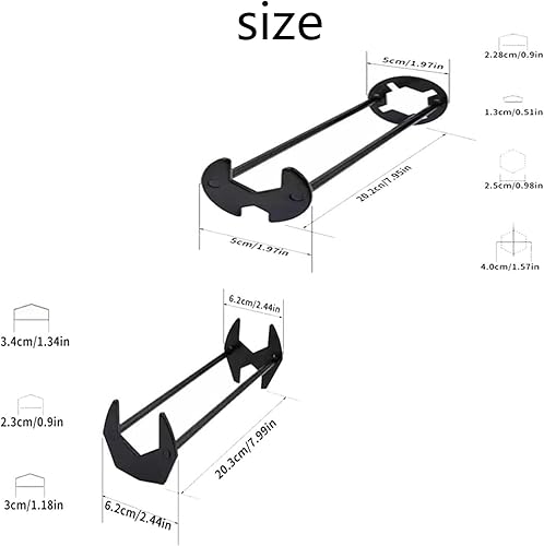 Miniatura 2 de RIYUNE Llave de fregadero multifuncional, llave de manguera de grifo robusta para el hogar y el baño llave hexagonal de cuatro mordazas (MIX-2PCS)