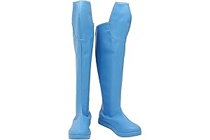 Cosplay Invincible Costume Leather Zip Boots