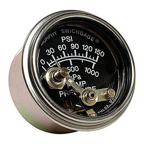 Murphy by Enovation Controls 20PW7-150, 2" Water Pressure Swichgage w/Lockout, 0-150 psi (05703154)