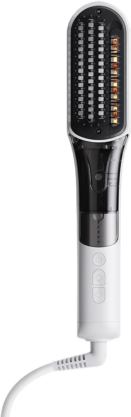 Steam Straightener Brush - Portable Fast Heating Comb Styling Tool, 4 Temperature Control Device, Size for Use, Ceramic Heating Build, Smooth Styling System, Travel Beauty Purpose