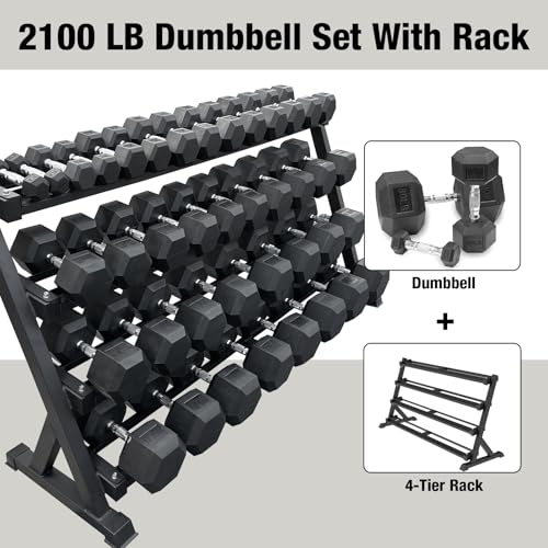 Commercial Grade Dumbbell Rack with 4-Tier Storage