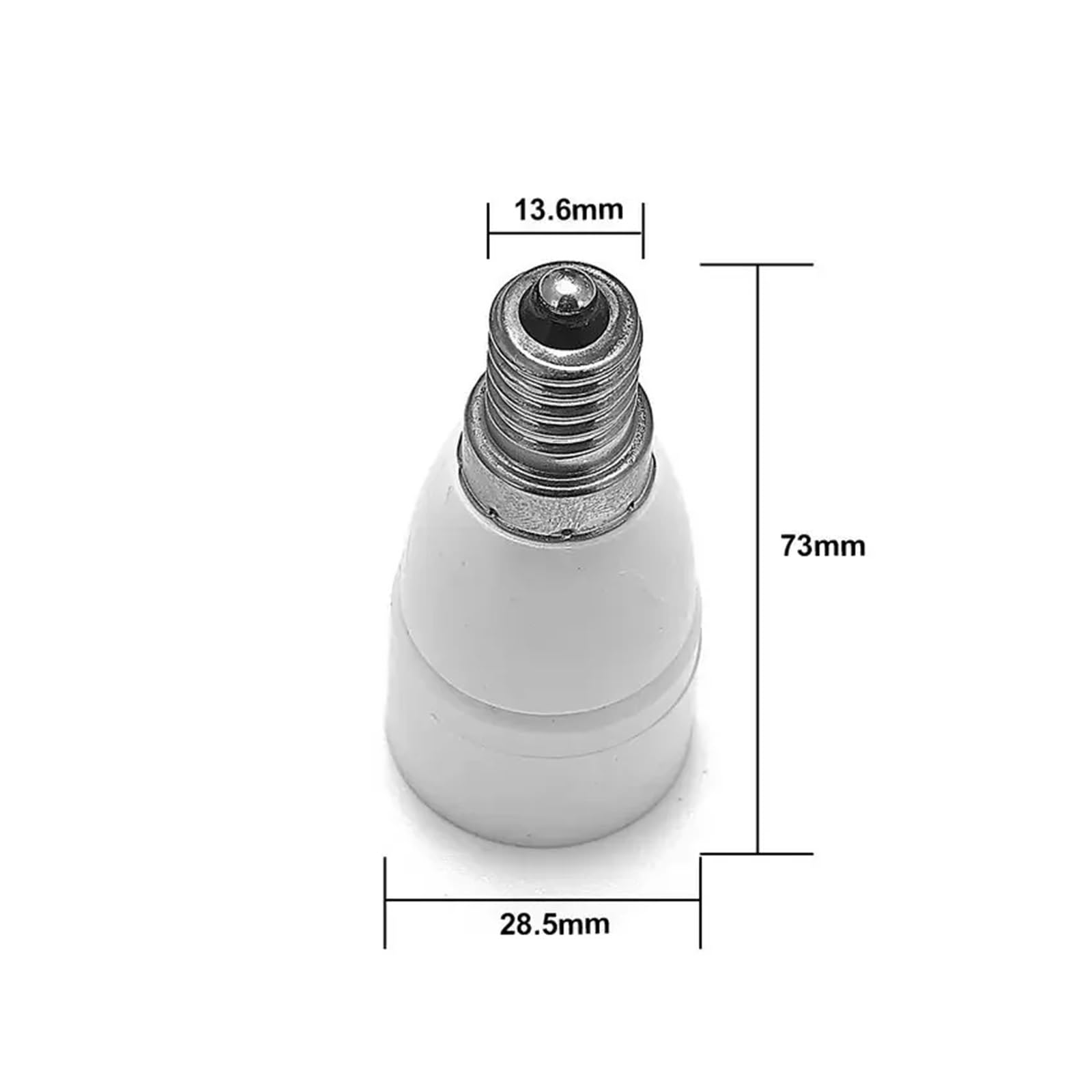 Generico Presa di prolunga da E14 a Adattatore E27 a Portalampada Convertitore Base lampada a LED Luce