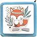 K002 | Schutzcover Schutzfolie für Toniebox selbstklebende passgenaue Folie Motive Zubehör für Kinder Spielzeug Aufkleber Sticker Personalisiert Wunschname (Nr. 34 Fuchs, ohne Wunschname)