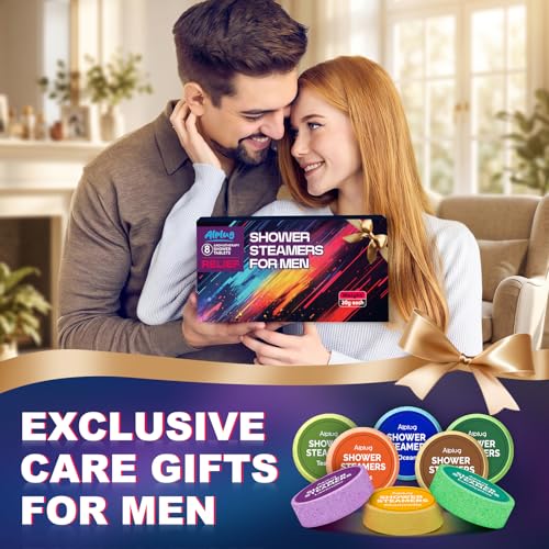 Image of Shower Steamers for Men 8 Pack - Gifts for Men, Shower Bombs Aromatherapy with Essential Oils, Mens Gifts Ideas, Birthday Gifts for Him Dad Husband, Gifts for Mens Who Have Everything