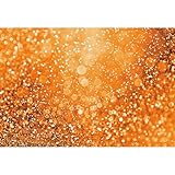 Baocicco 7x5ft Orange Glitters Backdrop Dreamy Warm Light Spot Sparkles Photography Background Wallpaper Decor Thanksgiving Baby Shower Birthday Party for New Baby Kids Portrait Studio Props
