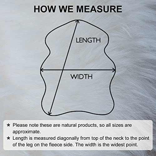 Mh Mylune Home US-RUG-1 Genuine Sheepskin Rug, New Zealand Natural Sheepskin Throw, Luxury Fluffy Sheepskin Seat/Chair Cover, Real Shearling Rug Soft, Lambskin Rug thumb #3