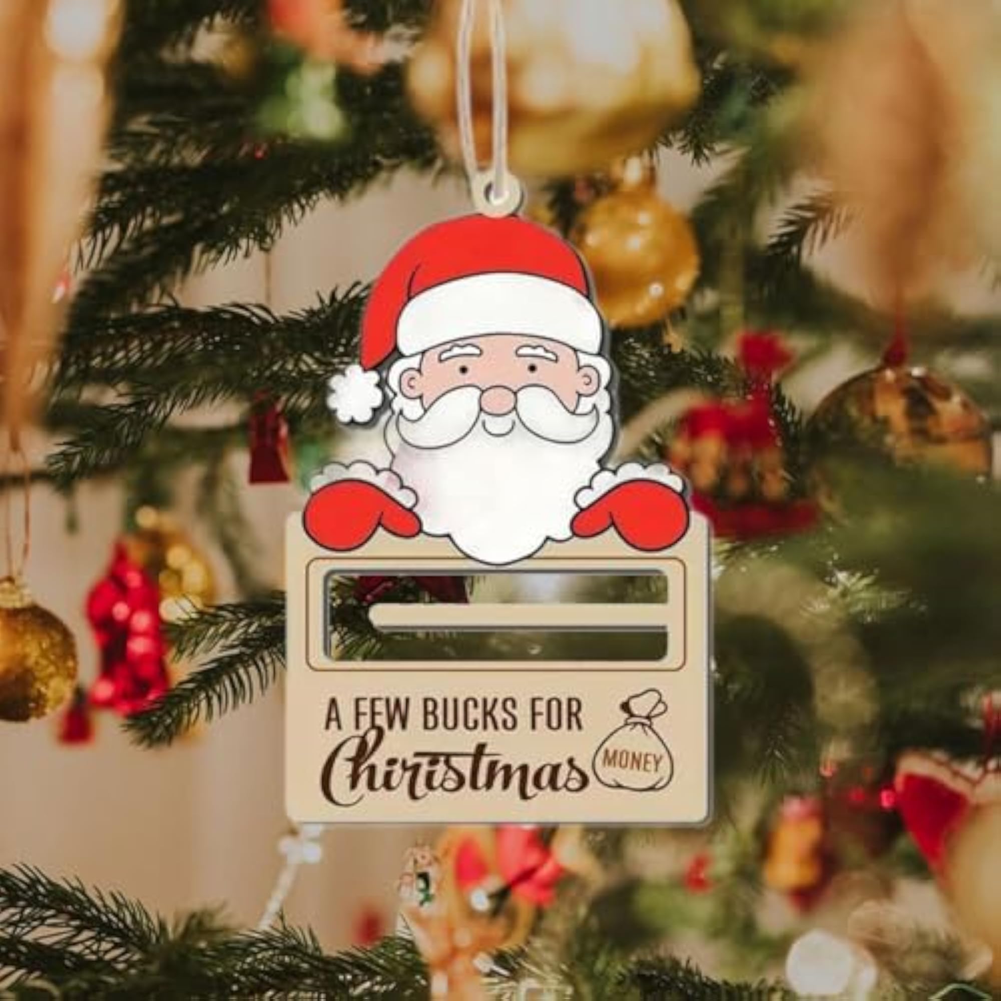 3x Christmas Money Holder Practical Tree Pendant Decor for Party