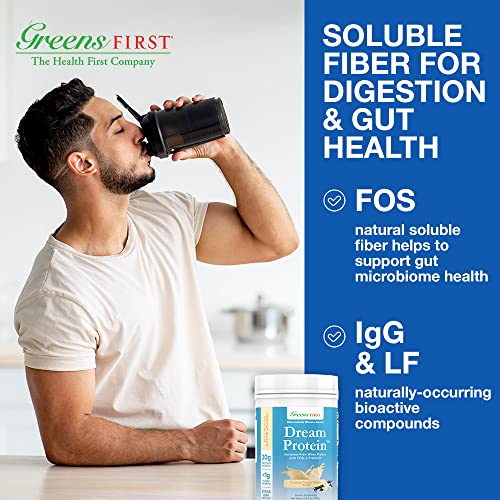 Greens First Dream Whey Protein Powder, Creamy French Vanilla, 30 Servings – 20 g Protein – Low Carb Powder – Hormone-Free, Non-GMO, No Artificial Sweeteners/MSG/Aspartame, Gluten Free, 26.5 oz