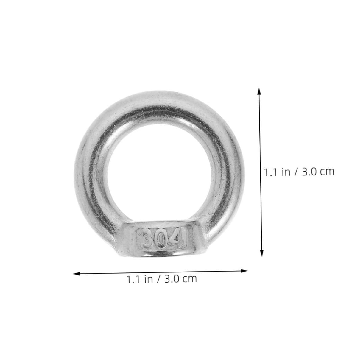 Stainless Steel Ring Shaped Eye Nuts 8pcs M8 for Boat Rigging