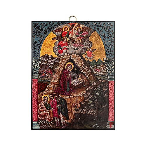 Artis Premium Replicas Icono del siglo 18 de la Natividad de Jesús (14 x 18 cm)