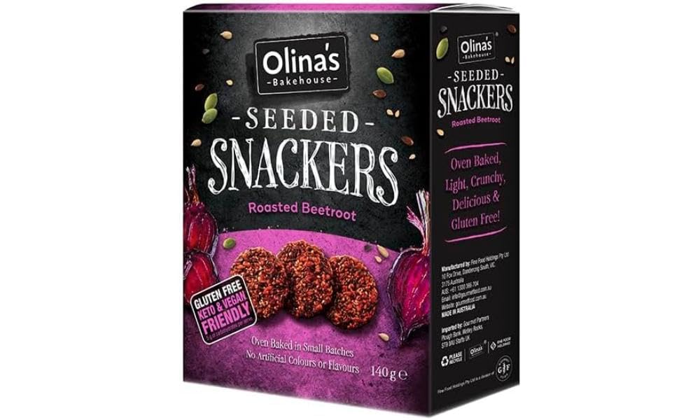 Olina's Bakehouse - Seeded Snackers Roasted Beetroot, 140g
