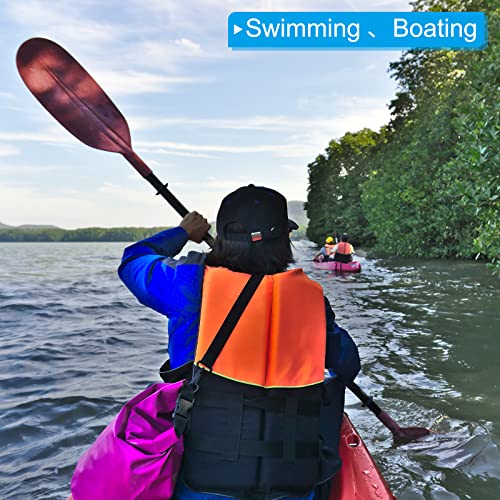 PATIKIL Bolsa Seca Flotante Impermeable 2L, Mochila Seca Flotante para Exterior con Ventana Transparente para Bote, Rafting, Kayak, Roja miniatura 7