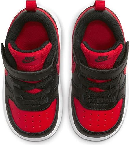 Nike Baby Boy's Court Borough Low 2 (Infant/Toddler) Black/University Red/White 5 Toddler M | Image 3