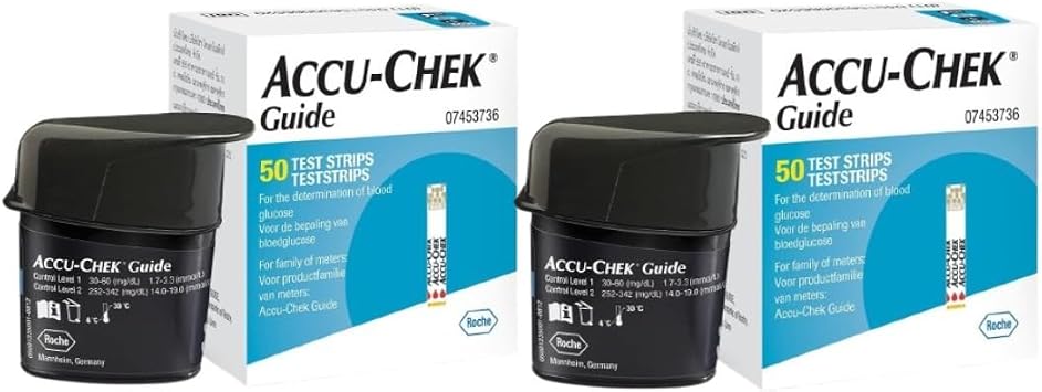 شرائط اختبار دليل Accu-Chek - 50 ct ، عبوة 2