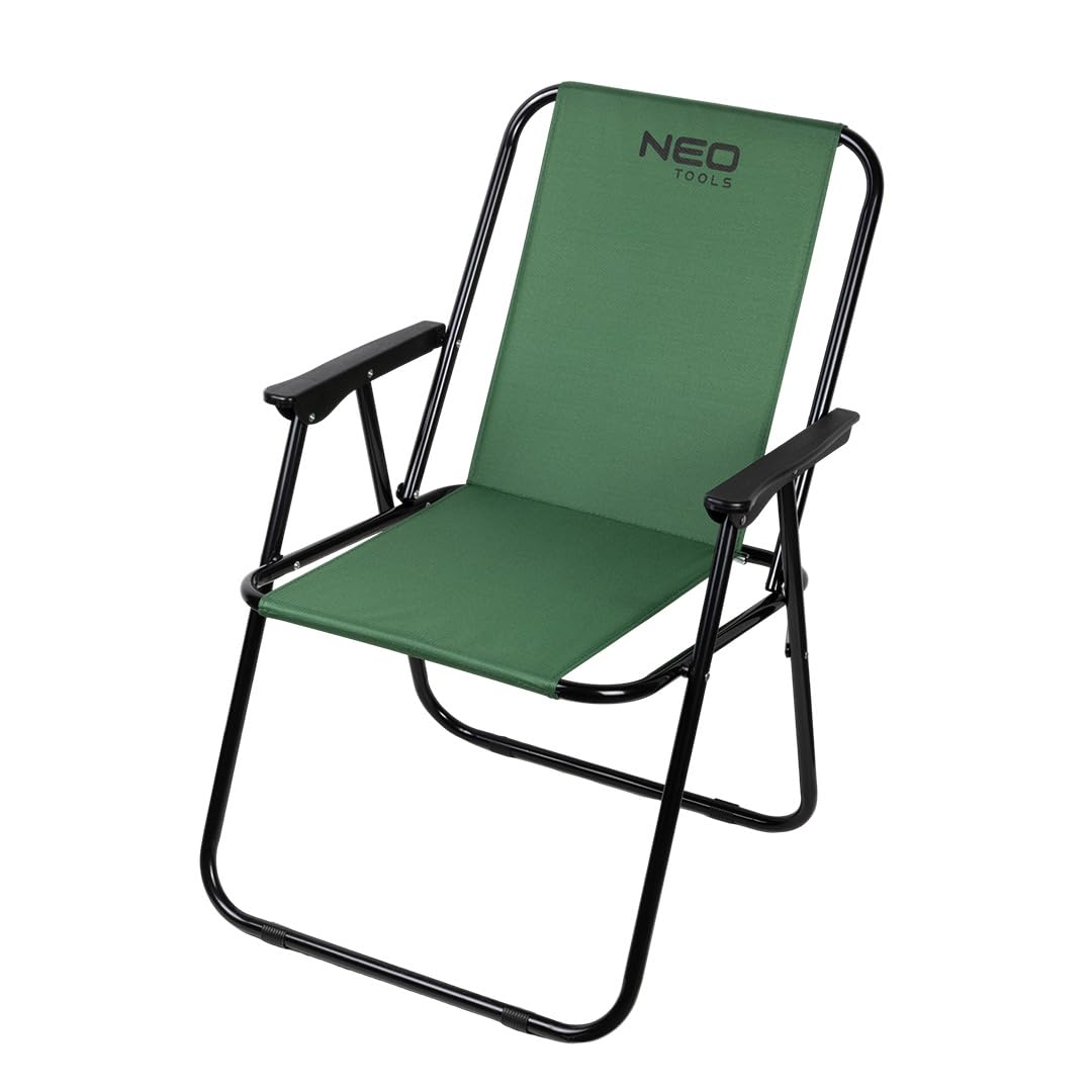 NEO TOOLS Campingstuhl Klappbar 110kg Belastbar Leicht 1,8kg Strandstuhl | Federkomfort 600D Polyester Faltstuhl, Für Garten Balkon Angeln, Camping Blau-Schwarz