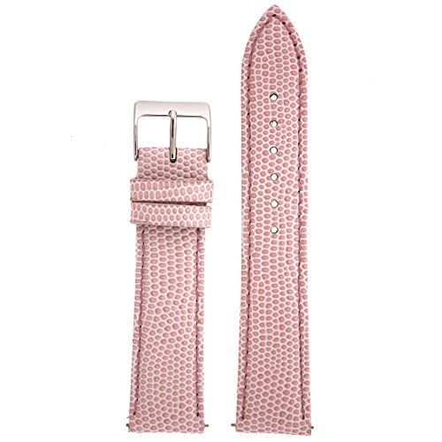 14mm Watch Band Genuine Leather Pink Quick Release Built-in Pins Ladies Strap
