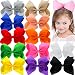 8 inches Large Grosgrain Ribbon Hair Bows With Alligator Clips For Big Teens Girls Kids Children 12 colors