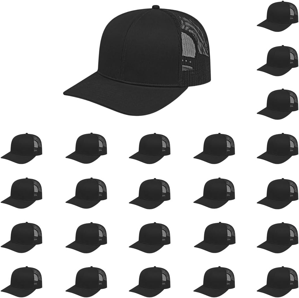Cap America i3038 Classic Six Panel Structured Front Trucker Mesh Back Cap w/Adjustable Snapback Fit | Bulk Pack Available