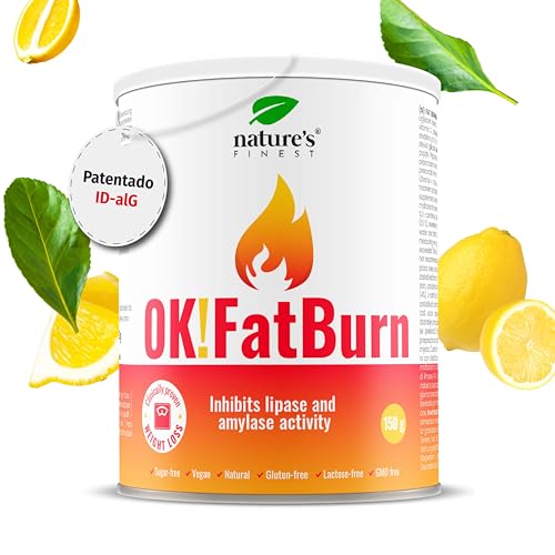 Nature's Finest by Nutrisslim OK!Fatburn - Quemagrasas Potente y Rapido, Bloqueador Carbohidratos y Grasas, Con L-Carnitina, ID Alg, L-tirosina, Vitamina C para Adelgazar