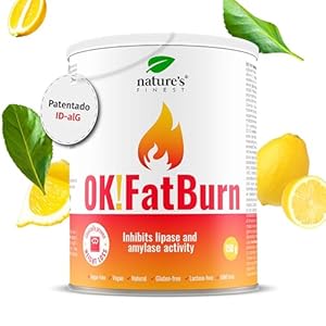 Nature’s Finest by Nutrisslim OK!Fatburn – Quemagrasas Potente y Rapido, Bloqueador Carbohidratos y Grasas, Con L-Carnitina, ID Alg, L-tirosina, Vitamina C para Adelgazar