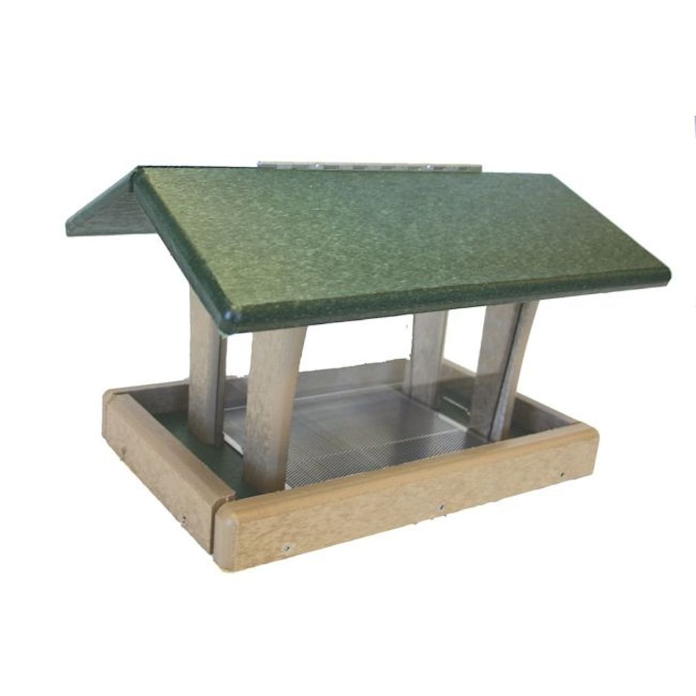 Birds Choice 3 qt. 4-seitiger Trichter mit grünem Dach