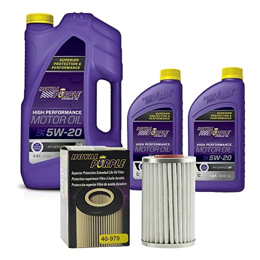 Royal Purple SAE 5W-20 Synthetic Motor Oil – 7 quarts and a 40-979 Extended Life Premium Oil Filter