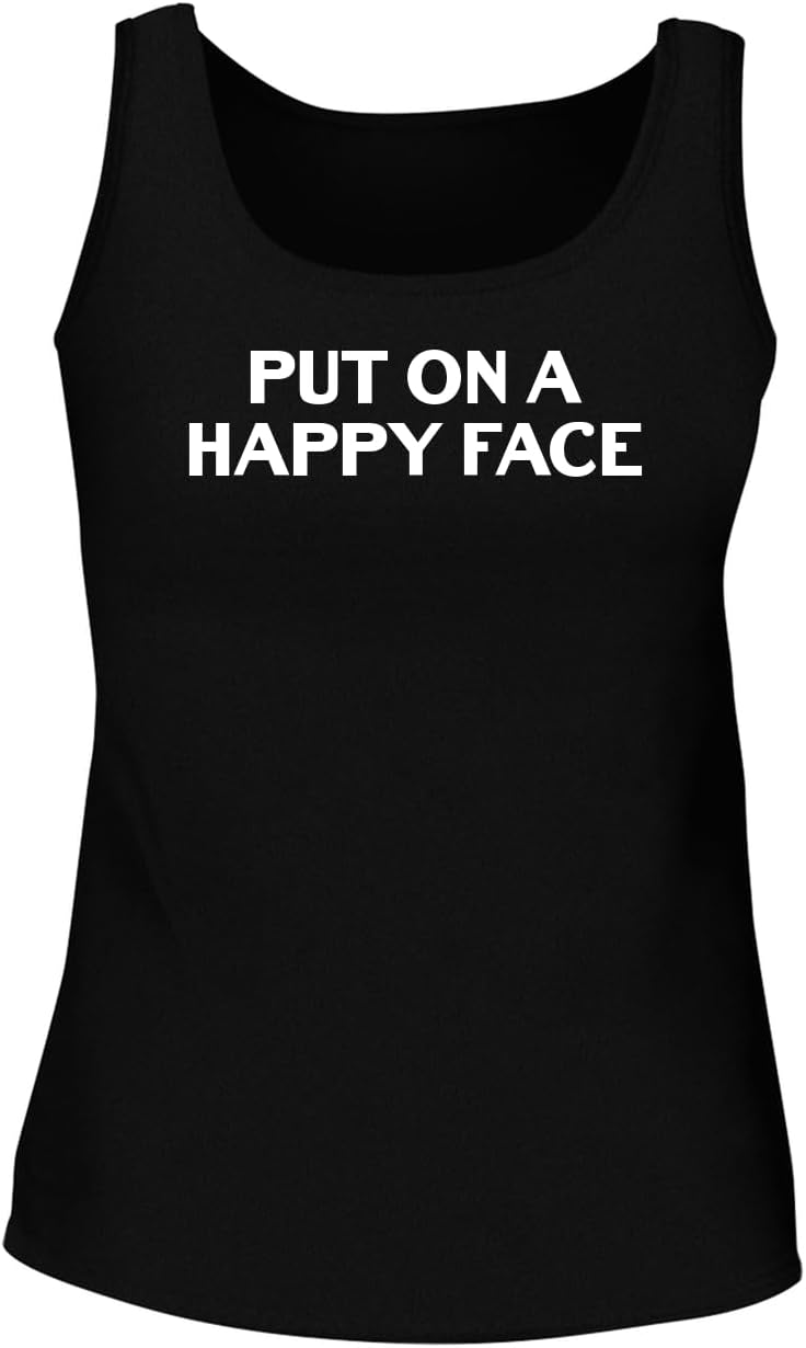 Put on a Happy face - Women's Soft & Comfortable Tank Top CP05 Black