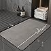 Produktbild ikuso Super Absorbierende Bodenmatte,Schnell Trocknend Badematte,Waschbarer rutschfest Badezimmerteppich,Rechteck Grau - 40 * 60cm