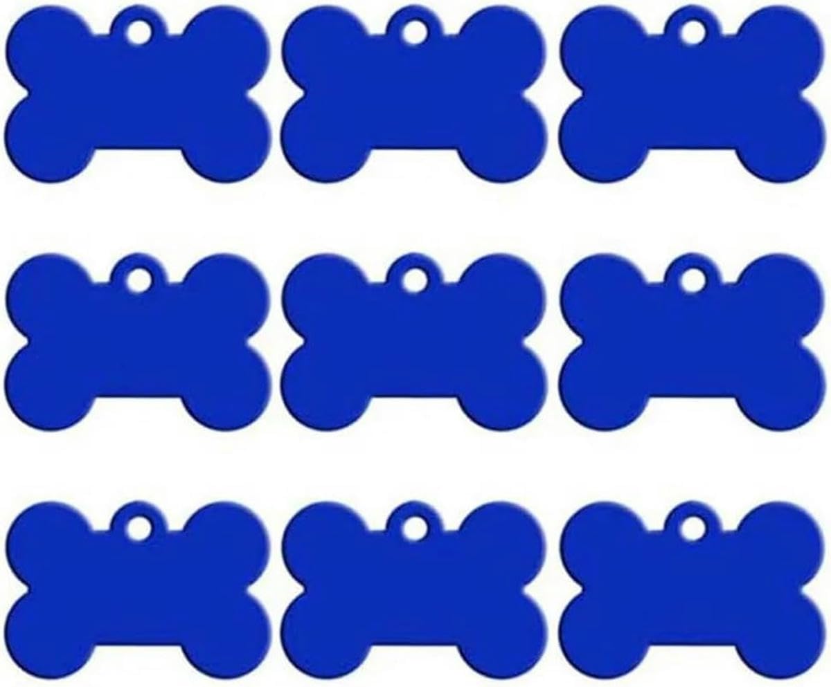100 piezas de placa de identificación de perro en albo con grabado personalizado, placa de identificación con nombre de perro y gato, número de teléfono, dirección, placa de identificación de alumini