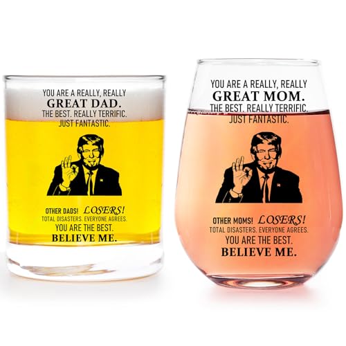 Parents Cups Set, Mom and Dad Christmas Gifts from Kids - Cups for Mom and Dad, Best...