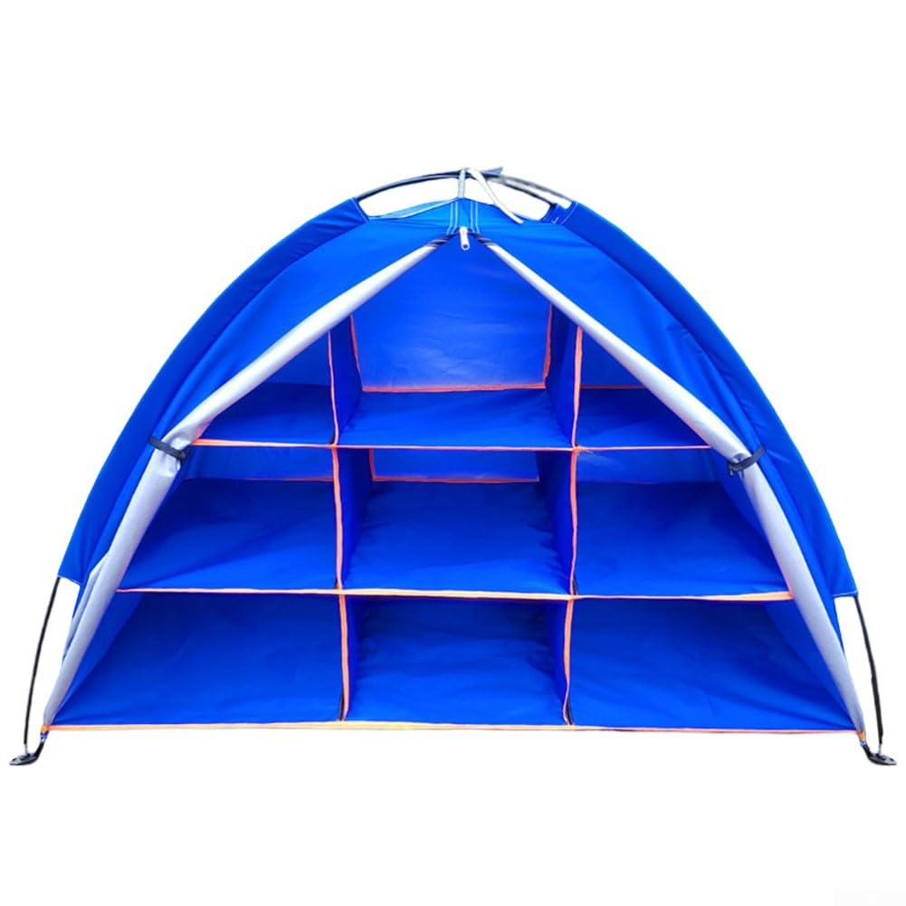 Zoegneer Tienda de almacenamiento al aire libre 9 estantes gabinete de camping portátil impermeable organizador para barbacoa picnic viaje parque zapatos almacenamiento hogar patio trasero 120 * 50 *