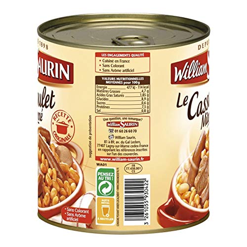 WILLIAM SAURIN – El Casoulet Mitonné 840G – Lote de 2