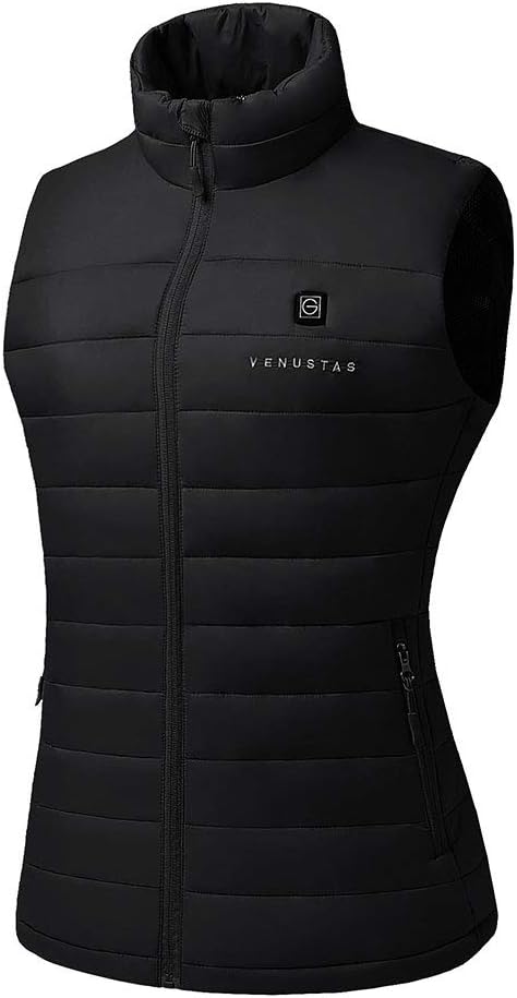 VenustasWomen's Heated Vest with Battery Pack 5V, YKK Zippers and Water&Wind Resistant