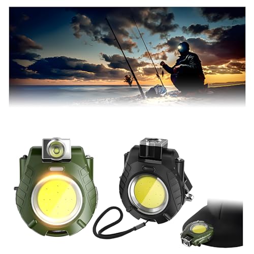 Multifunctional Mini Headlamp, Versatile Flashlight, Black Technology Hat Clip Light with Rechargeable, Waterproof and Bottle Opener Design - Ideal for Night Fishing, Camping, Outdoor Work (2PCS)