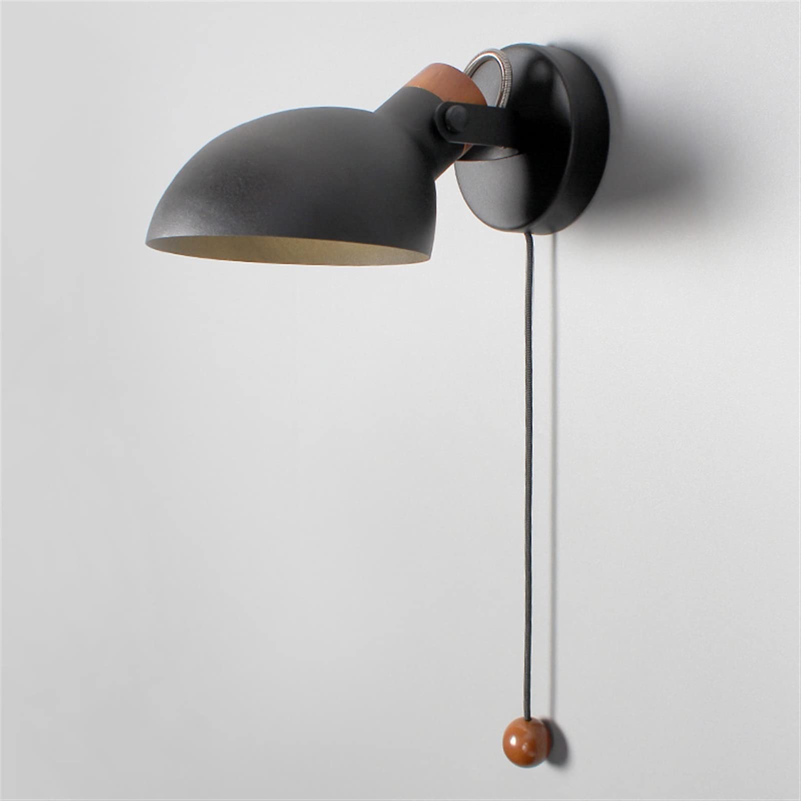 SXECAEPS Modern LED Wall Sconces, Sconce, Simple - Light Led Bedside Bedroom Foyer Study Design Living Room Corridor Lamps (Color : Black in) (Noir), Pendant