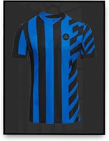 Click Quadros Moldura Caixa Alta Para Camiseta Time Futebol Com Proteção 80x90 cm Azul