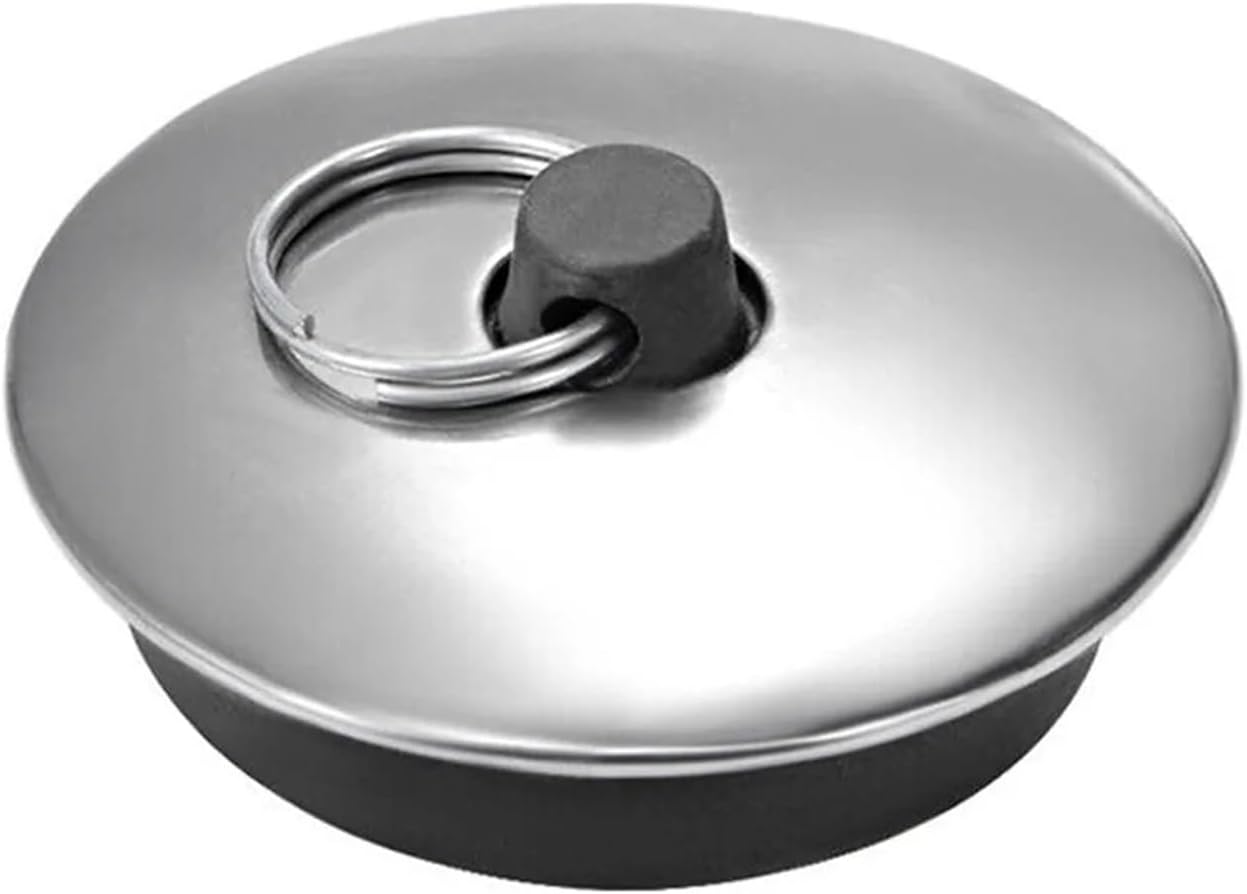 Drain Plug, 1pcs Rubber Sink Plug Drain Stopper for 40mm with Ring for Bathtub Kitchen Sink Strainer Stopper Laundry Leakage-Proof Plug