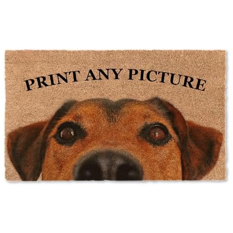 COCO MATS 'N MORE Custom Picture 22" x 36" Personalized Coco Doormat - Made in USA, Vinyl Backing | Personalized Welcome Mats | Tough Coir Bristles More Effective at Getting Dirt Out Cover