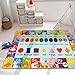 Pauwer Alfombra de juego para niños, extra grande, 100 x 150 cm, colección Playtime ABC, números, formas, animales y colores, para sala de estar, dormitorio, sala de juegos, aula.