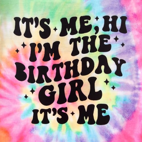 Image of GLIGLITTR Its Me Hi Im The Birthday Girl Shirt Kids Letter Print Birthday Party T-Shirt Outfit for Girls Gift Top 5-10 Years