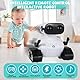 PQETBV Roboterspielzeug für Kinder, Wiederaufladbares Roboter Spielzeug, mit Musik und Interessanten Geräuschen für ab 3 4 5 6 7 8 9 10 Jahre Jungen und Mädchen Geschenk(Weiß)