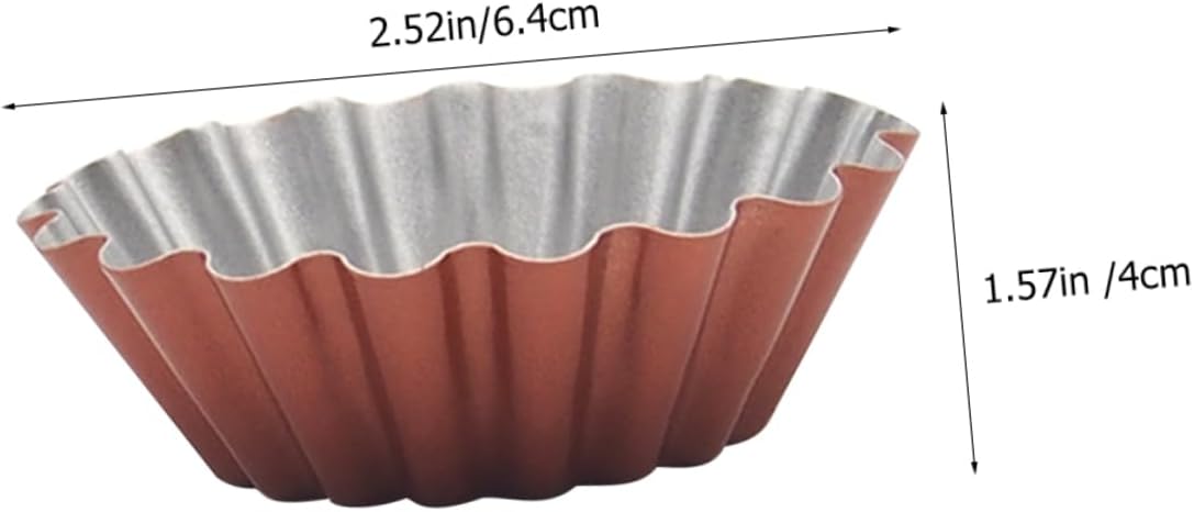 GLEAVI 3sets Egg Tart Molds Reusable Multi Function Baking Tools for Pudding Cupcakes and Tart Baking for Home Hotel and Bakery Use 6pcs*3