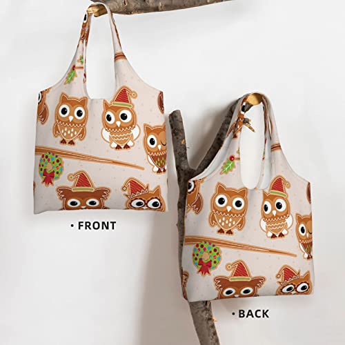 Sac à main portable esthétique motif hiboux sur branches