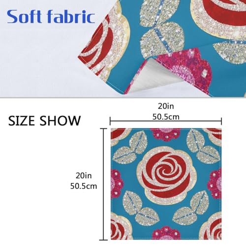 Servilletas de tela impresas azul 50.5x50.5 cm pack 6 miniatura 6