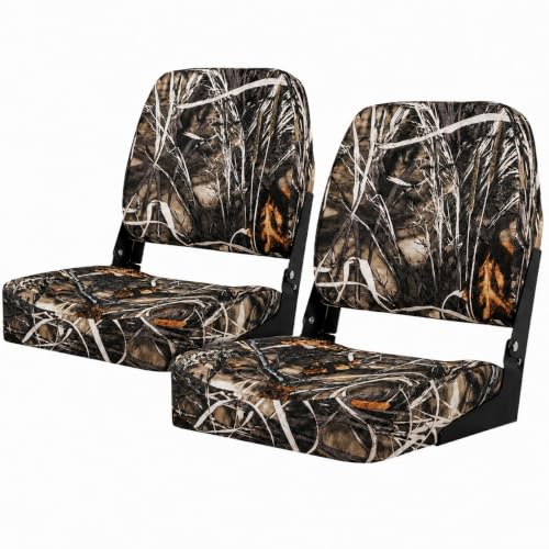 MSC Fishing Folding Boat Seats,One Pair Pack (S101 Camo)