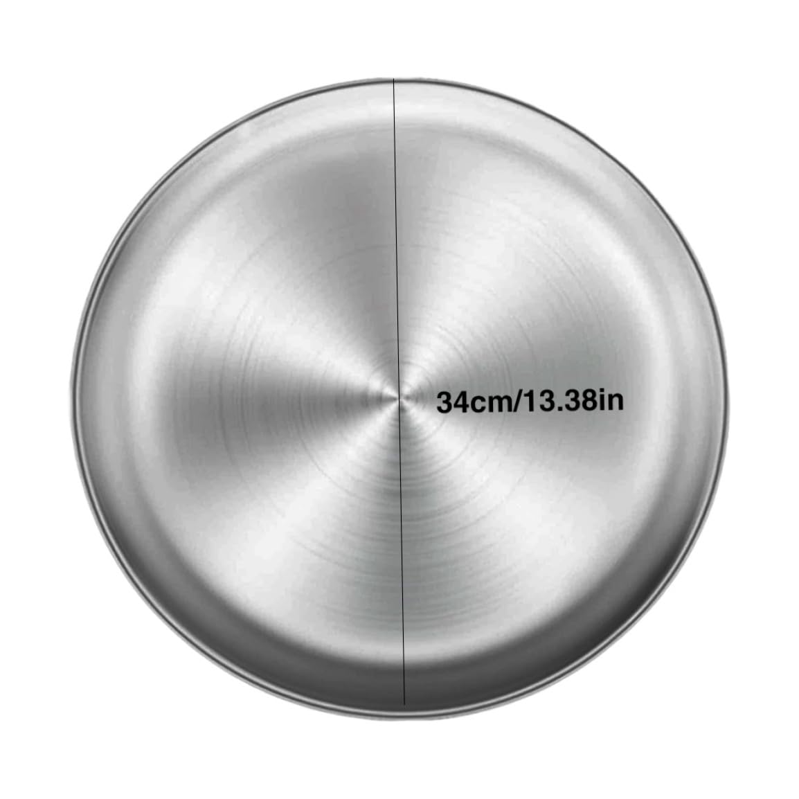 Plateau de rangement multifonctionnel rond en métal, poêle à Pizza en acier inoxydable pour gâteau aux fruits 34cm, décor