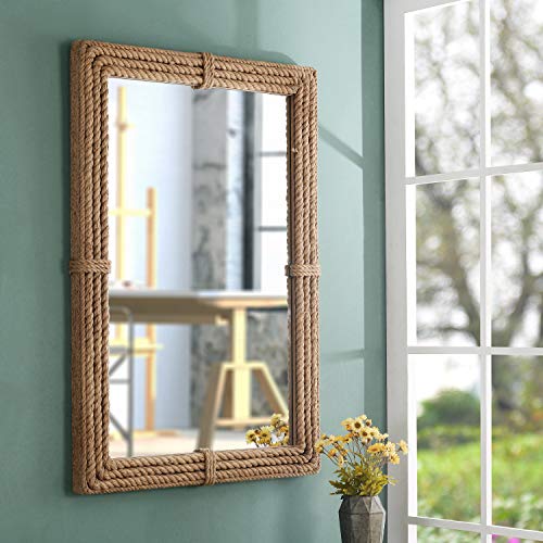 Kenroy Home 60206 Rudy Wall Mirror with Natural Rope Finish, Rustic Style, 41" Height, 28" Width, 2" Depth, Medium - Image 13