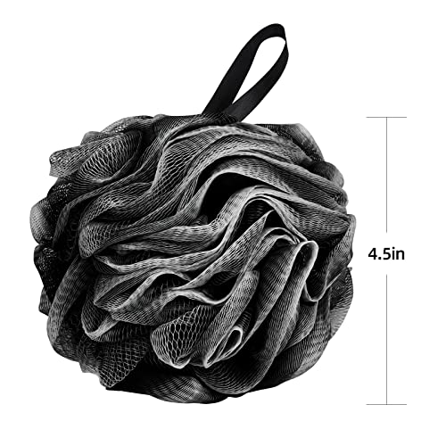 Image of Fu Store Loofah Sponge Shower Loofahs 4 Colors Bath Sponges Body Scrubbers | Mesh Balls 50g Luffa for Rich Lather Exfoliating Wash Back Scrubber Bathroom Men Women 4 Pack Cleaning Bathing Accessories