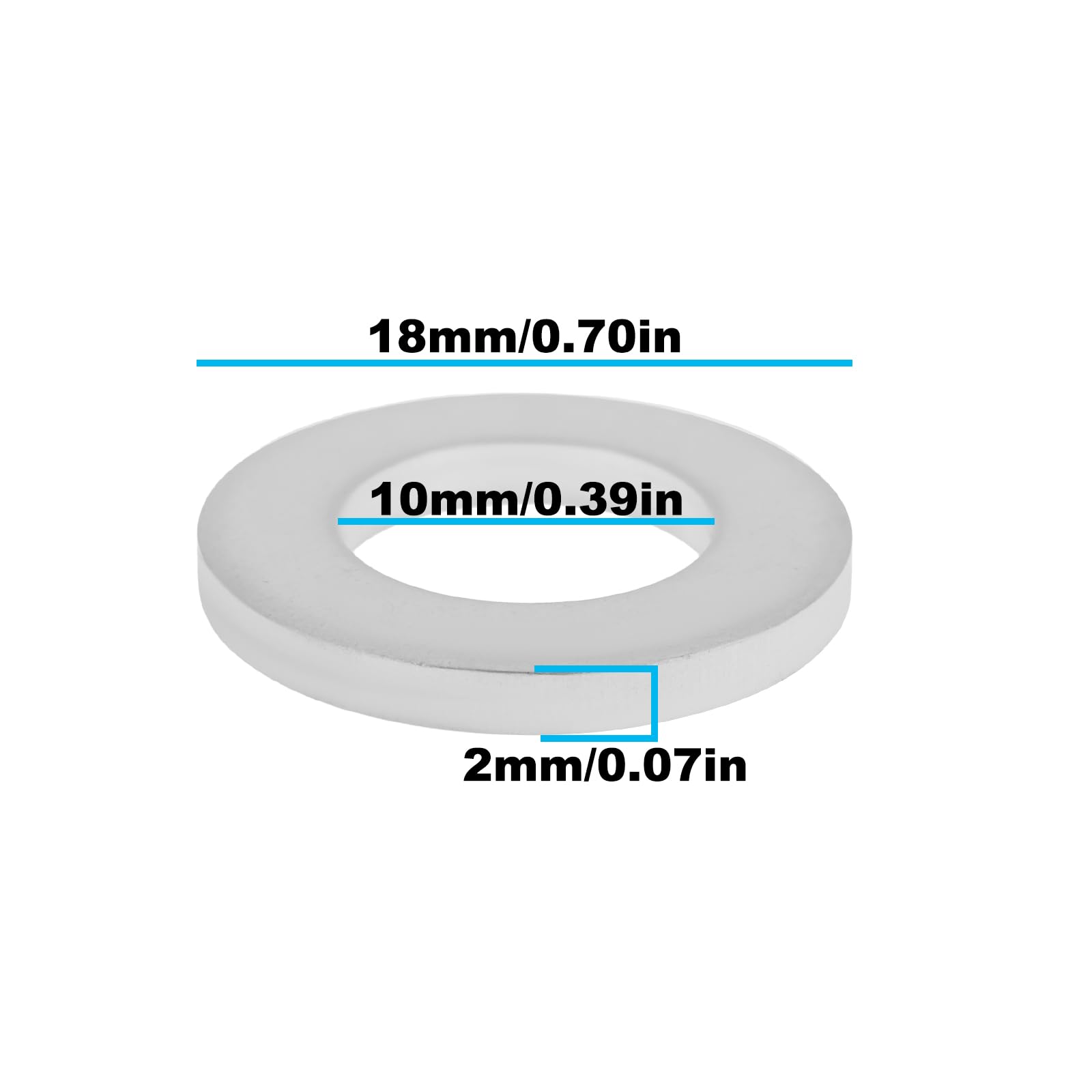 ECSiNG 10 szt. podkładka uszczelniająca 90471-PW7-A00 aluminiowa uszczelka 10 mm x 18 mm x 2 mm kompatybilna z Honda kompatybilna z Acura do czujnika ciśnienia