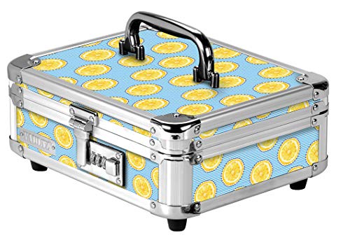 Vaultz Locking Cash Box with Bill Organizer, Lemon
